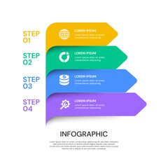 Vector infographic label design with icons. Business concept flowchart, diagram