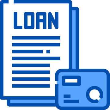 blue loan document and credit card clip art preview