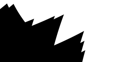 Render with black and white torn contrast silhouette