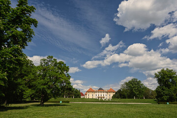 Fototapeta na wymiar Slavkov Castle, also known as Austerlitz Castle, is a Baroque palace in Slavkov u Brna, Czech Republic