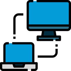 Computer filled outline icon