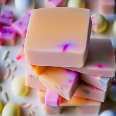 Colorful soap bars, handmade natural zero waste soap, spa and skincare small business idea, solid soap
