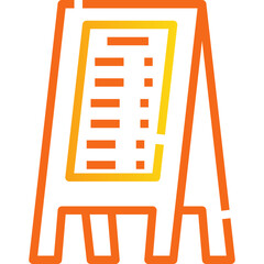 Menu gradient line icon