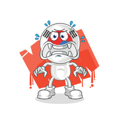 south korea head cartoon with stinky waste illustration. character vector