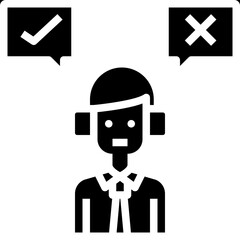 complaint glyph icon