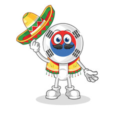 south korea head cartoon cleaner vector. cartoon character