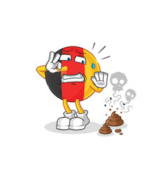 belgium with stinky waste illustration. character vector