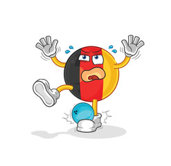belgium hiten by bowling cartoon. cartoon mascot vector