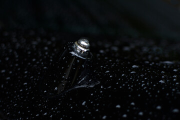 water droplets rain on glass for wallpaper