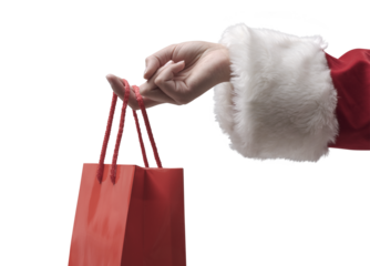 PNG file no background Christmas shopping and sale banner