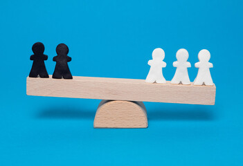 Equality or inequality between blacks and whites