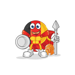 belgium spartan character. cartoon mascot vector