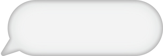 3d Text Box White Message Bubble
