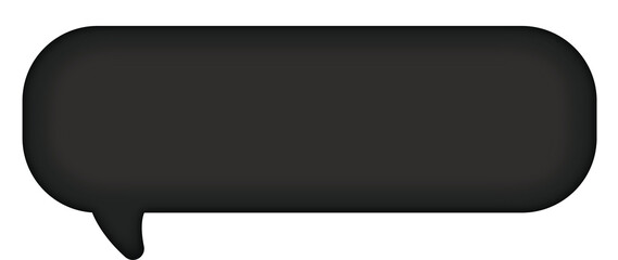 3d Text Box Black Message Bubble