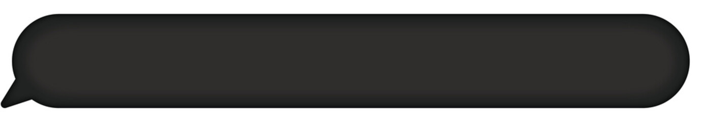 Obraz premium 3d Text Box Black Message Bubble