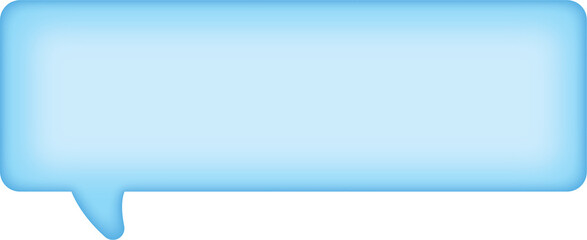 Obraz premium 3d Text Box Blue Message Bubble