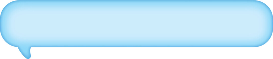 Obraz premium 3d Text Box Blue Message Bubble