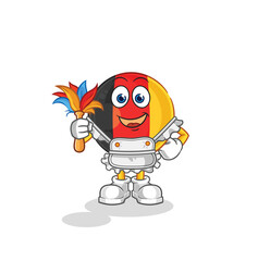 belgium maid mascot. cartoon vector