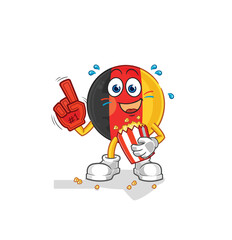 belgium fan with popcorn illustration. character vector