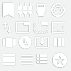 Fototapeta premium light color icons for mobile applications and websites