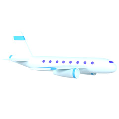 Fototapeta na wymiar Airplane 3D icon