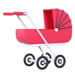 Baby carriage 3D icon