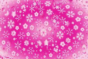 New Year decorative background with snowflakes and stars