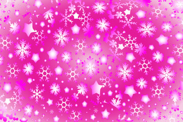 New Year decorative background with snowflakes and stars