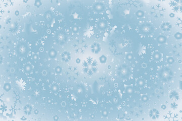 New Year decorative background with snowflakes and stars