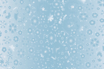 New Year decorative background with snowflakes and stars