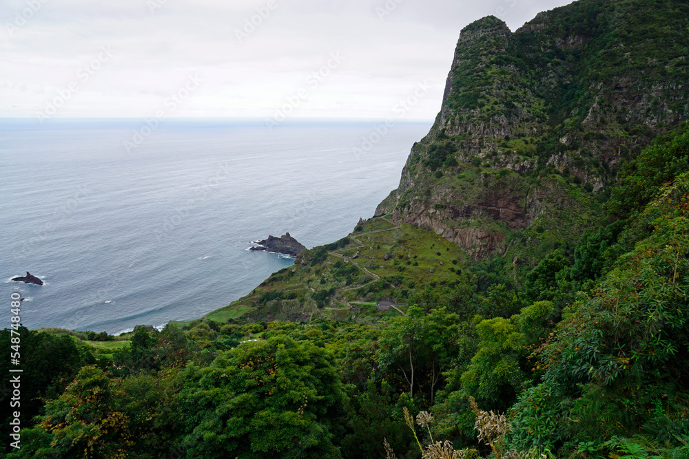 Poster scenic view at the coast of madeira