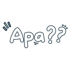 Cute Sticker Reactions Apa Outline - obrazy, fototapety, plakaty