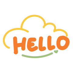 Cute Sticker Reactions Hello Color