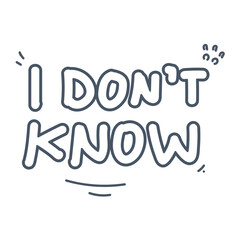 Cute Sticker Reactions I Dont Know Outline