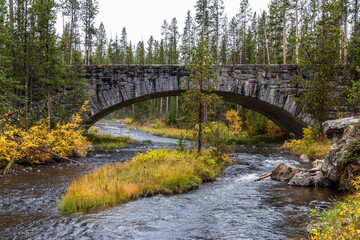 River near Grand Teton National Park. USA.