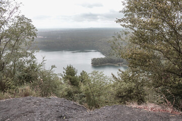 Obraz premium National park Hoge Kempen in Belgium has many beautiful hikes like the Connecterra (Terhills).