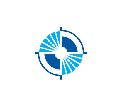Medical imaging logo with diagnostic scan symbolizing MRI or CT scan