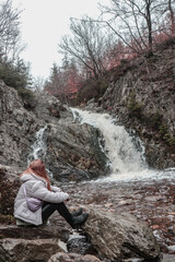 Obraz premium Little waterfalls in Belgium called cascade du Bayehon.