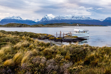View of Tierra del Fuego province in Argentina. Nature of South America