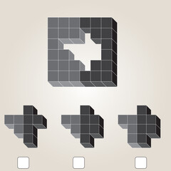 Find the Missing Piece. Shape completion questions, Find next shape