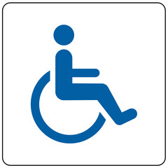 Wheelchair disabled handicap person parking  sign
