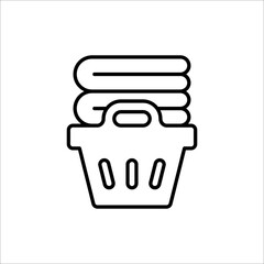 Laundry basket icon. sign for mobile concept and web design. vector illustration on white background