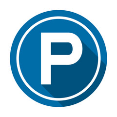 Road sign blue parking zone sign vector