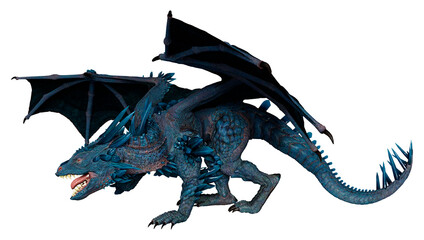 Fototapeta premium 3D Rendering Fairy Tale Dragon on White