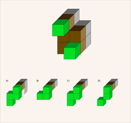 Find the Missing Piece. Shape completion questions, Find next shape