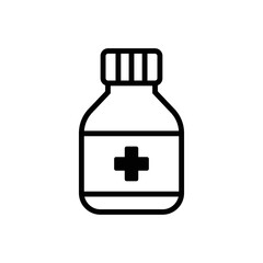 medicine bottle icon vector design simple and clean