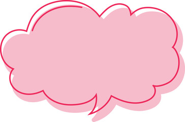 Pink Text Box Message Bubble