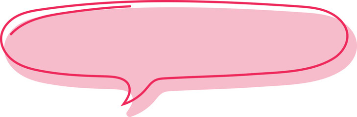 Pink Text Box Message Bubble