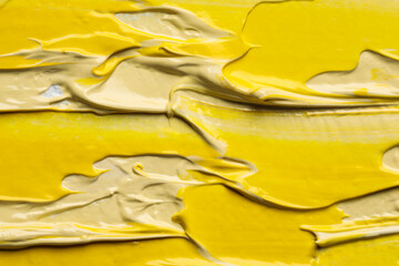 Beautiful strokes of colorful oil paints as background, closeup