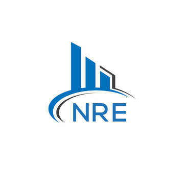 NRE letter logo. NRE blue image. NRE Monogram logo design for entrepreneur and business. NRE best icon.	
